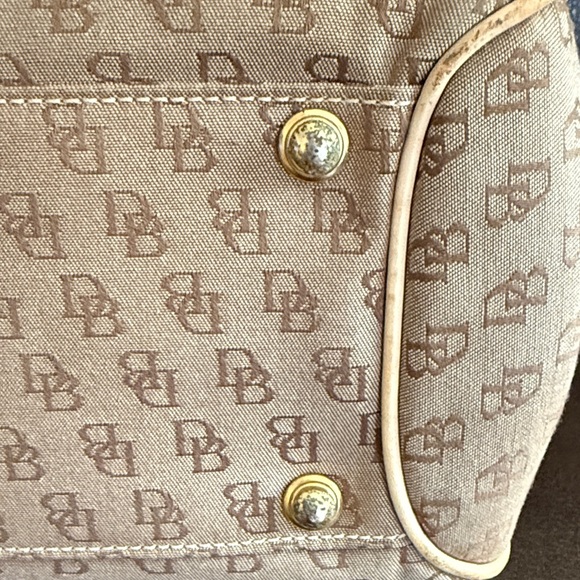 Dooney & Bourke Brown and Cream Satchel Bag - Picture 9 of 16